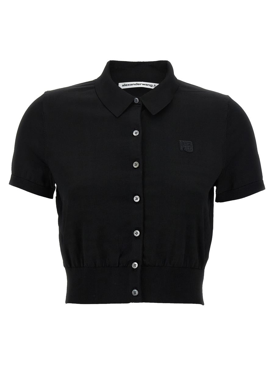 T by Alexander Wang Logo贴布Polo衫