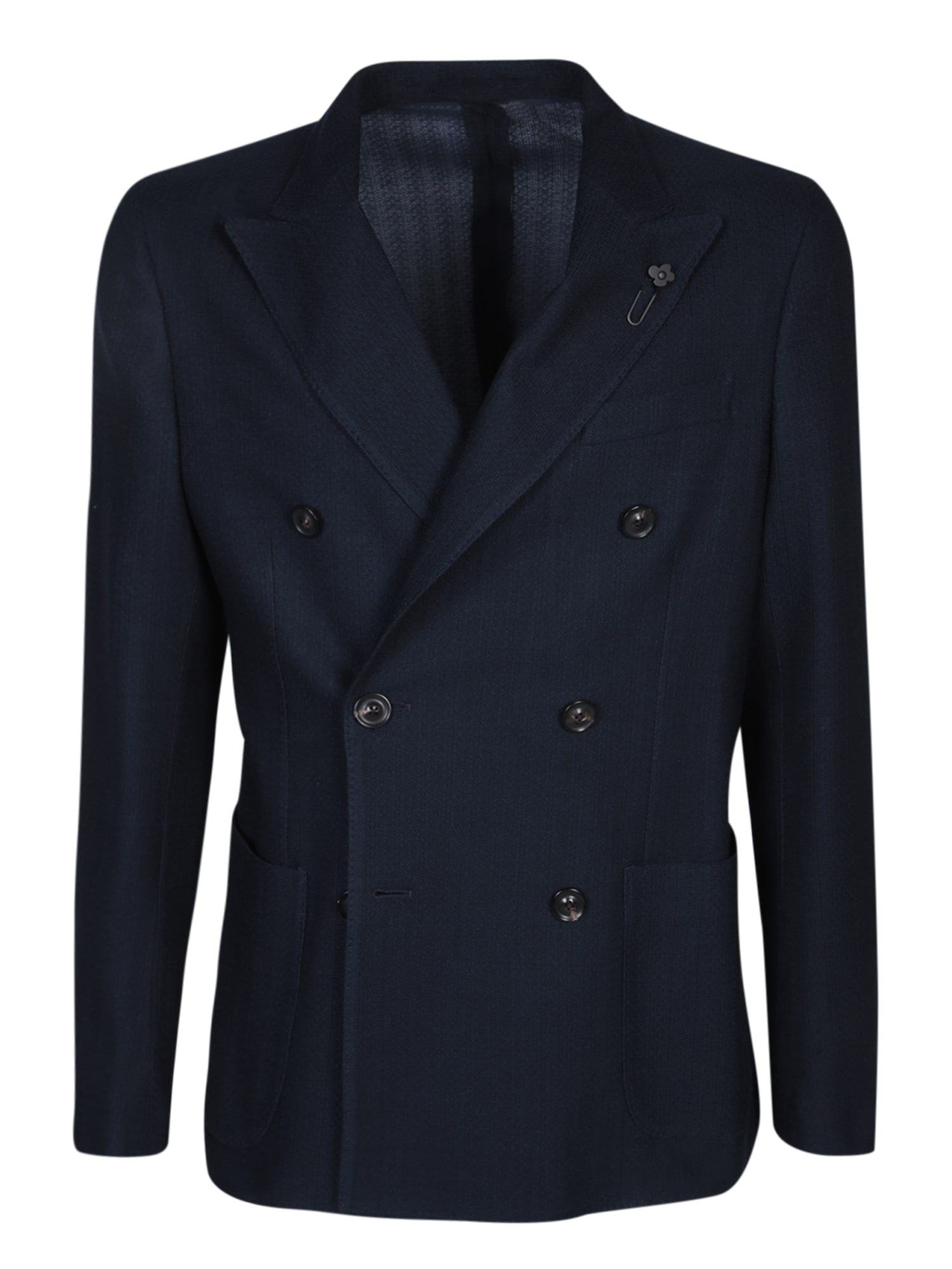 Lardini Blue Double-breasted Blazer
