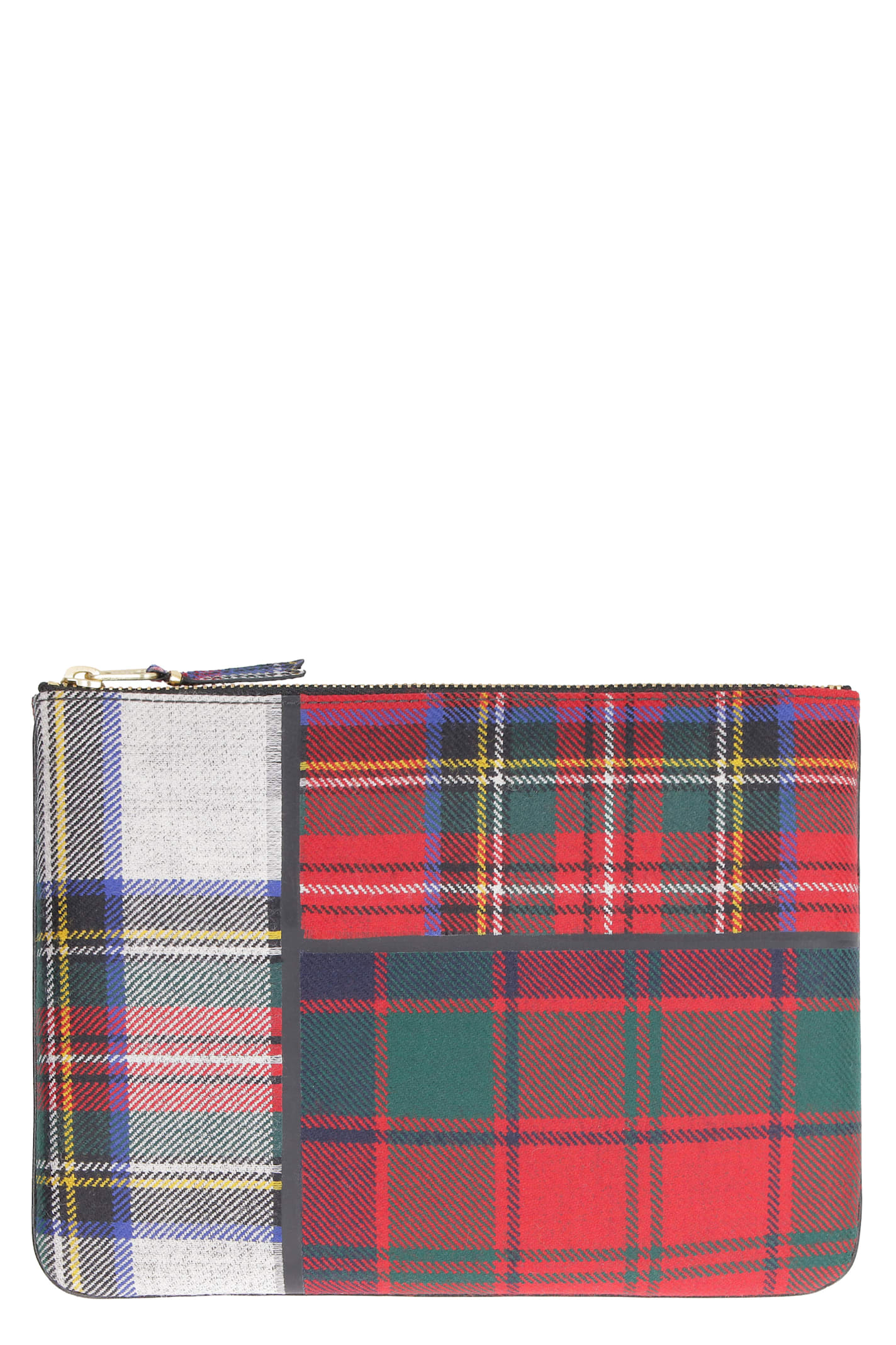 Comme des Garçons Wallet Tartan Motif Flat Clutch