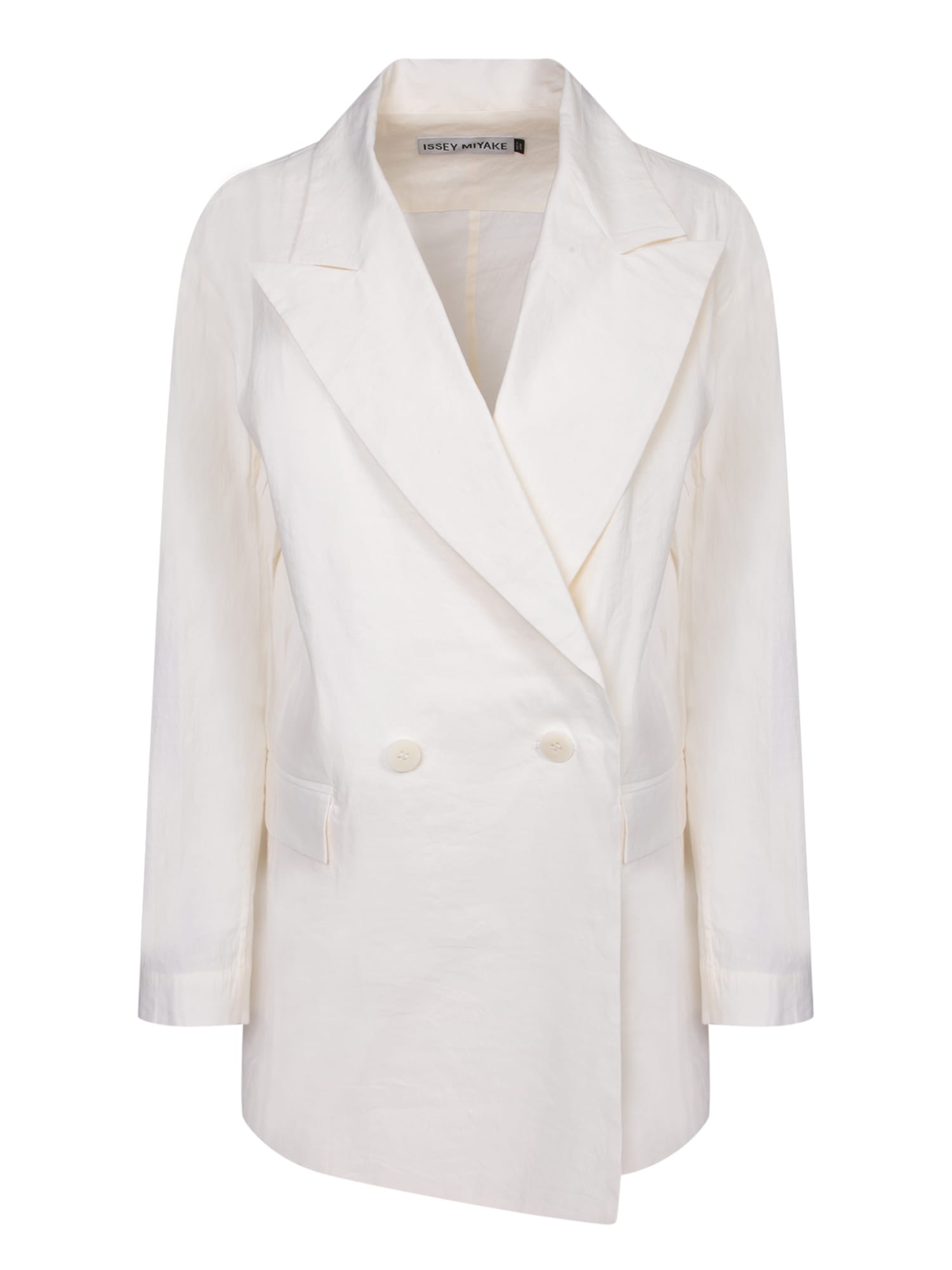 Issey Miyake Double-breasted White Jacket