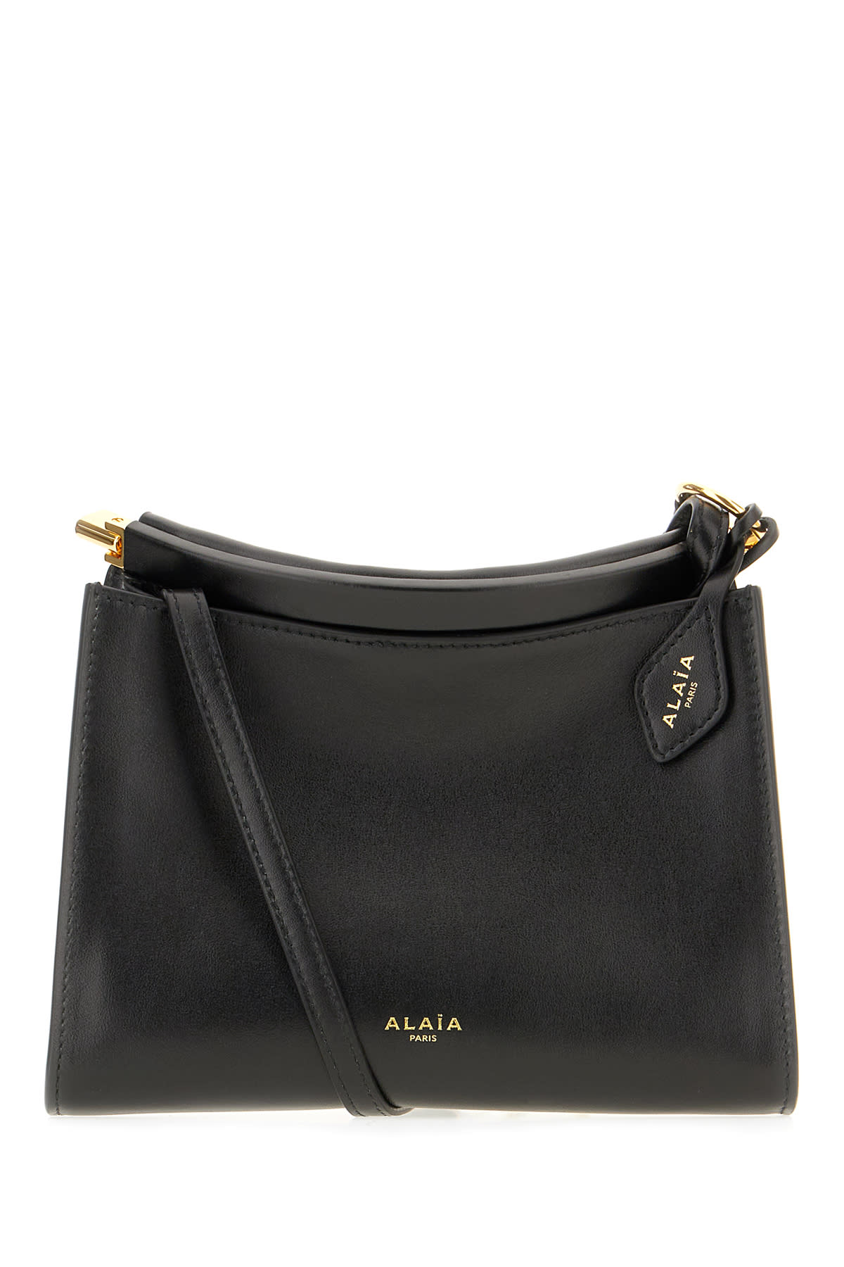 Alaia Black Leather Small Square Crossbody Bag