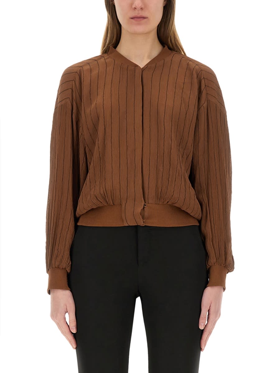 Alysi Silk Bomber Jacket