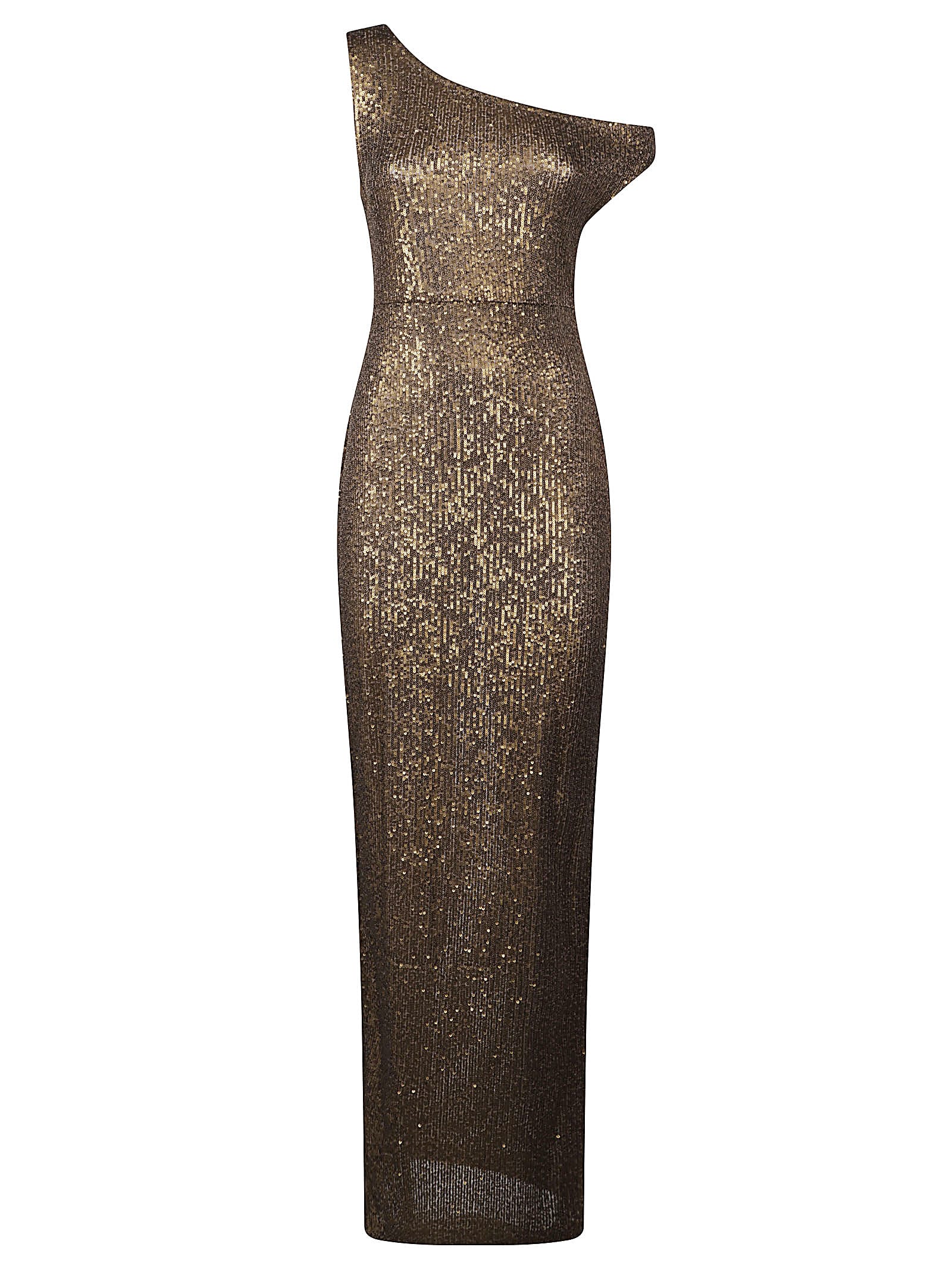 Norma Kamali Drop Shoulder Fitted Side Slit Dress