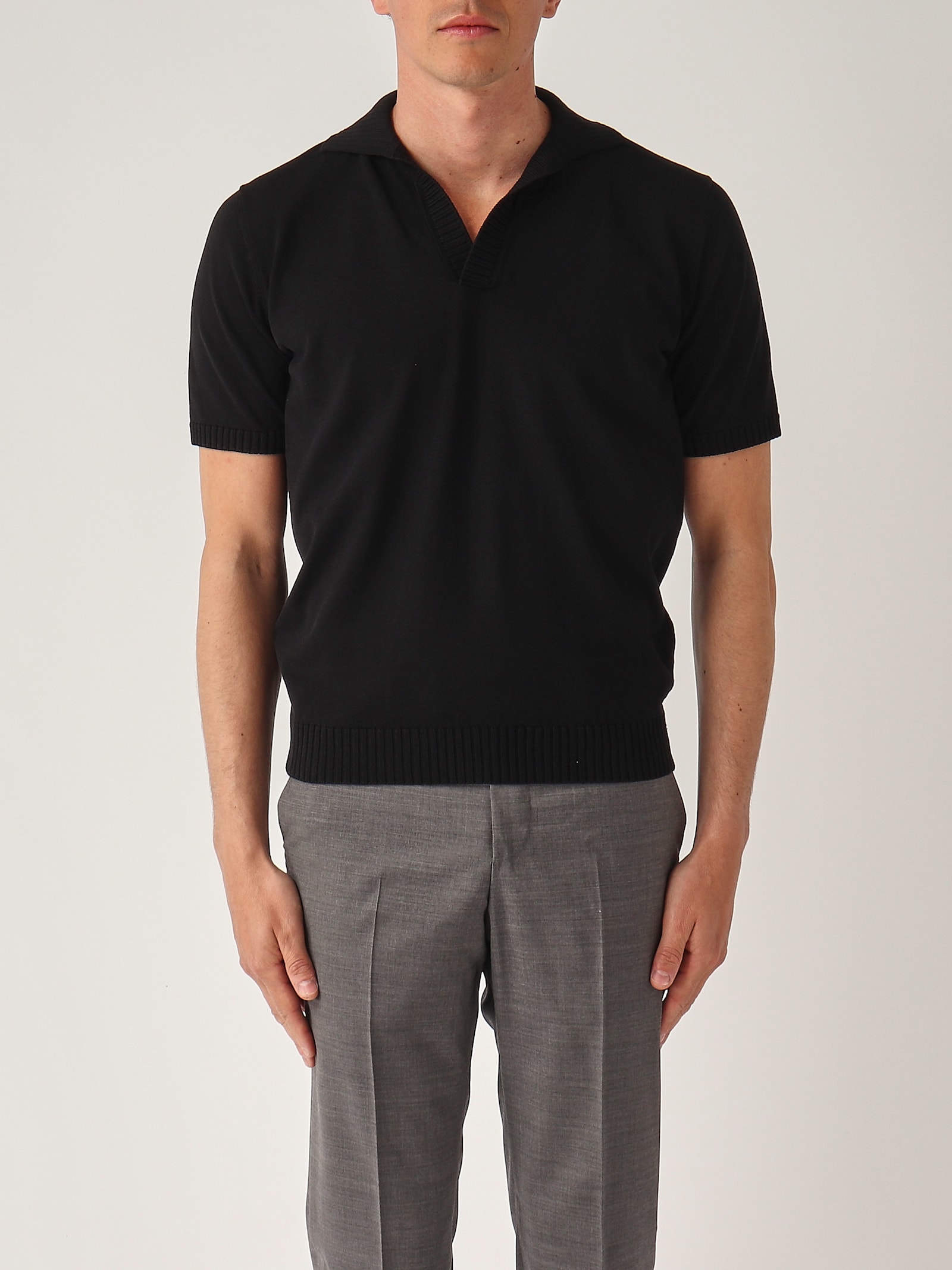 Filippo De Laurentiis Skipper M/c In Crepe Cotton Polo