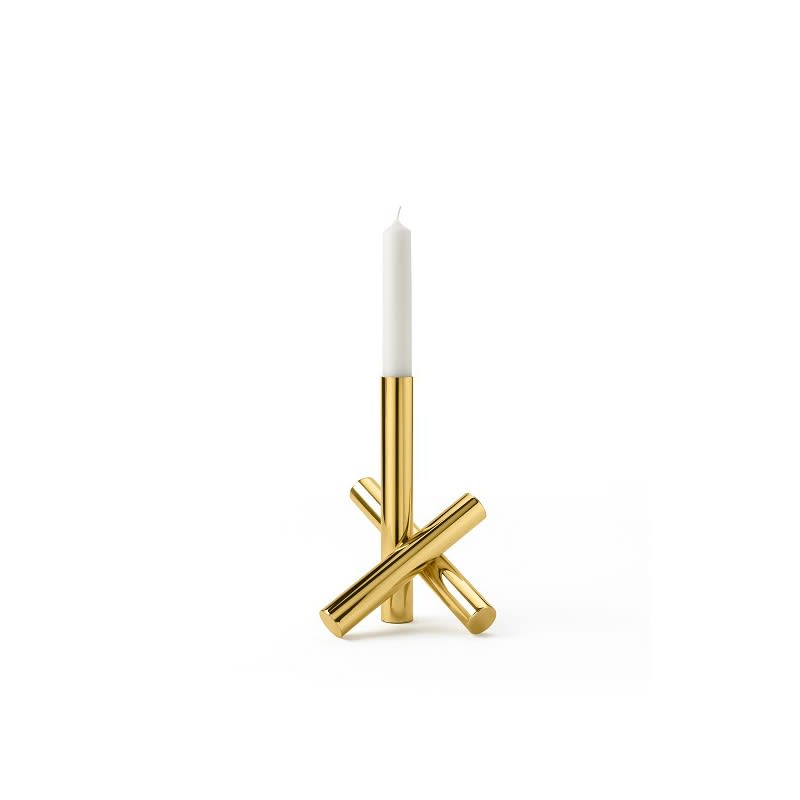 Ghidini 1961 Sticks - Candle Holder Polished Brass
