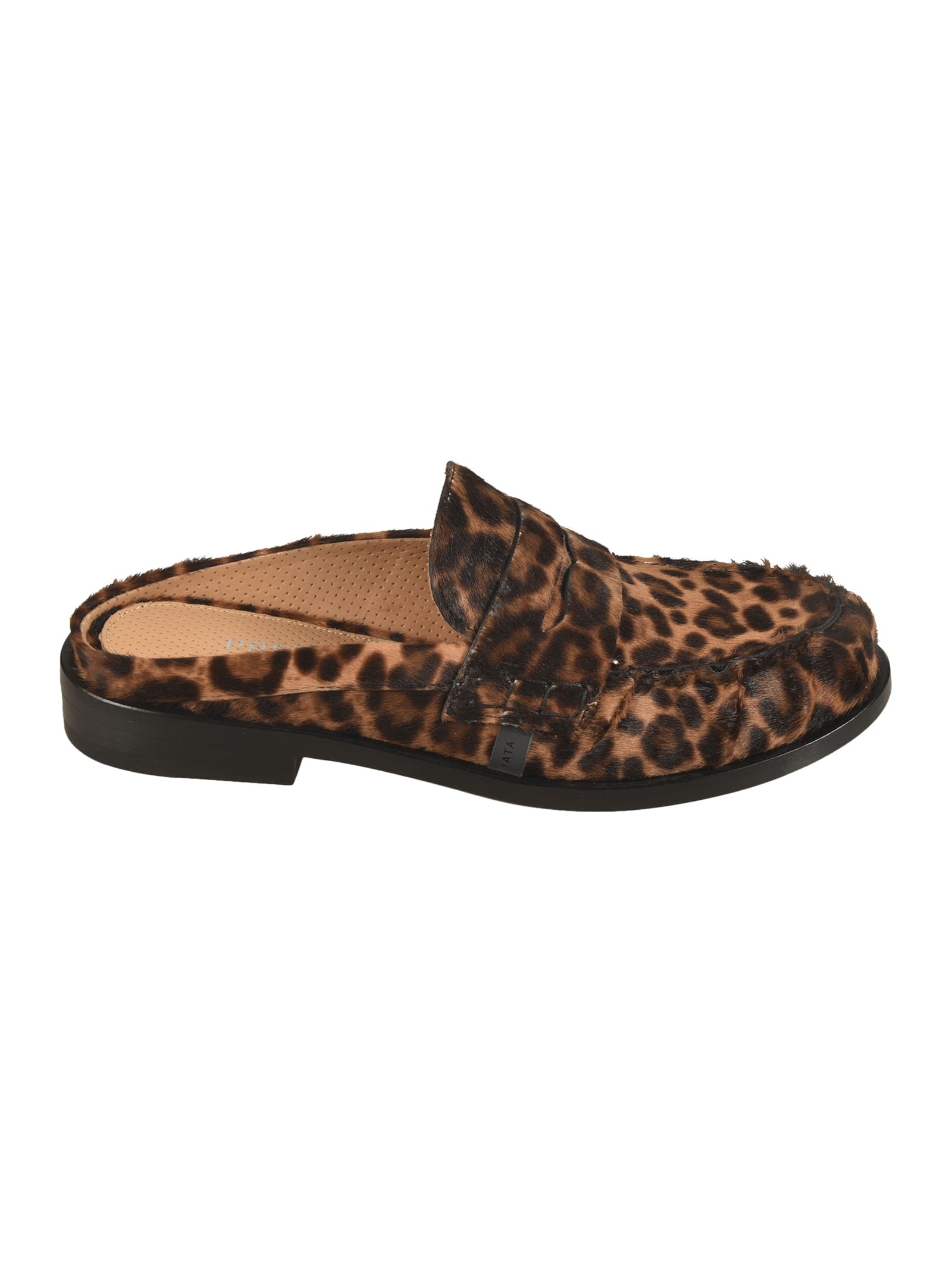 Premiata 流苏豹纹穆勒鞋