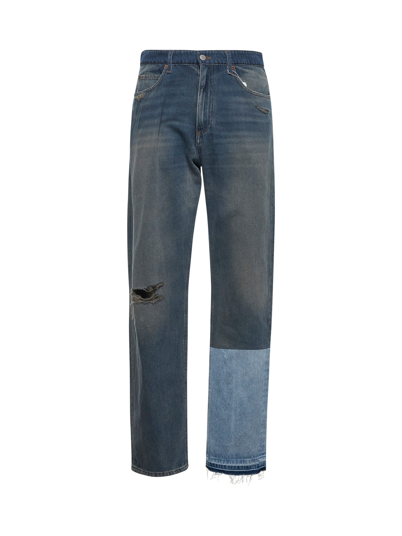 MM6 Maison Margiela patch Blue Denim Jeans