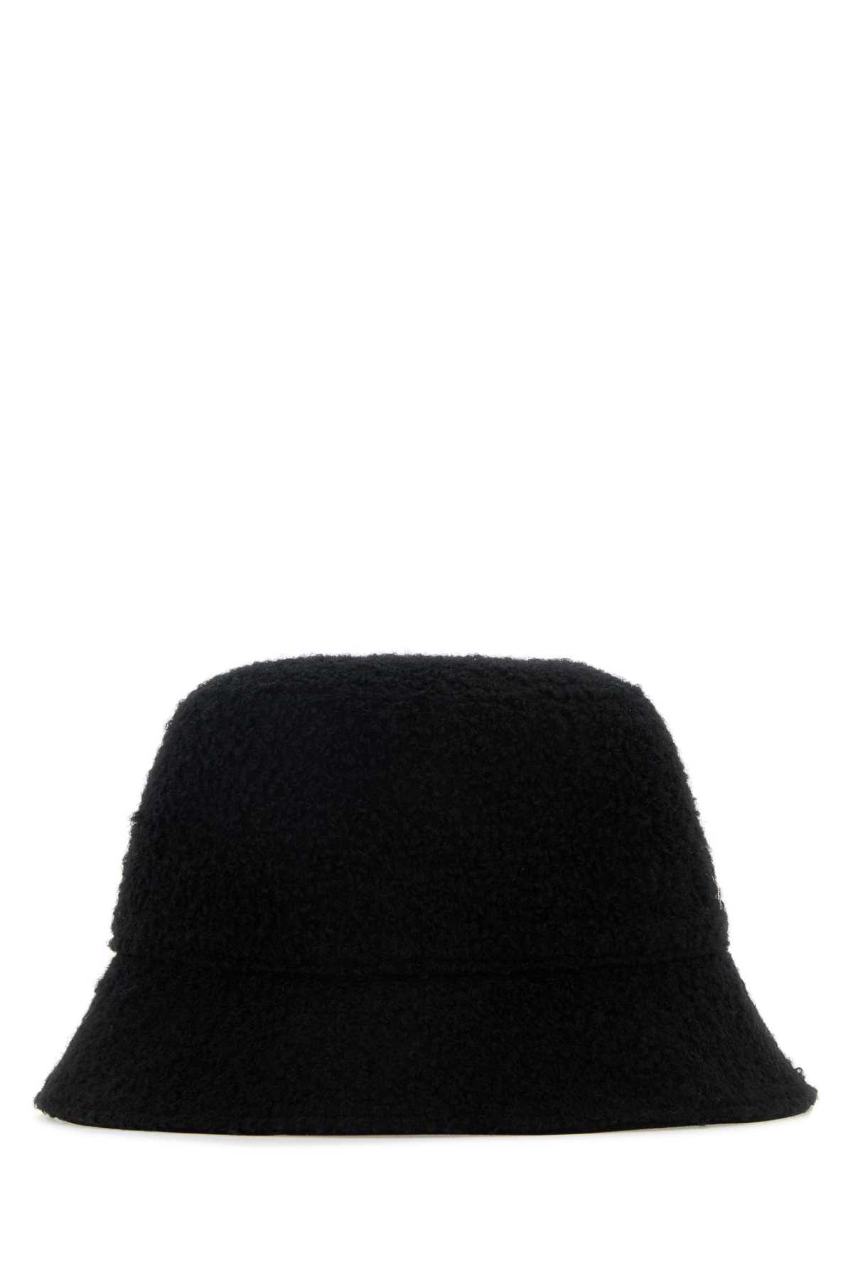 Helen Kaminski Black Teddy Fabric Mackenzie Bucket Hat