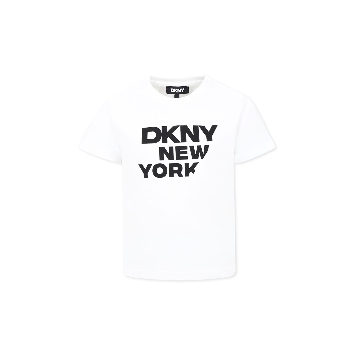 DKNY White T-shirt For Girl With Logo