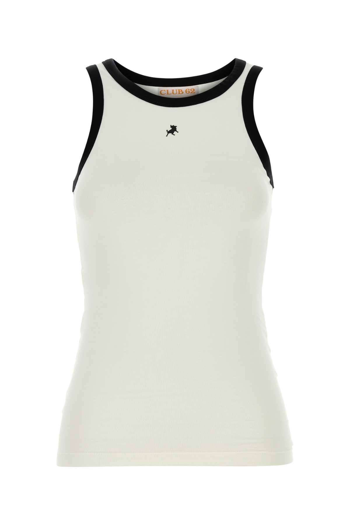 Lois White Stretch Cotton Ida Tank Top