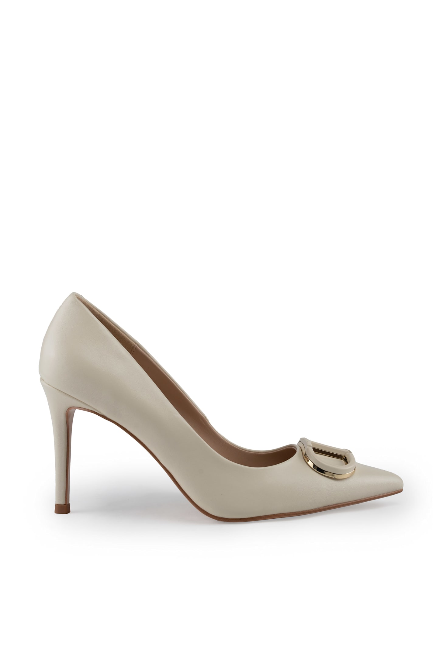 TwinSet Leather Pumps With Oval-t Logo