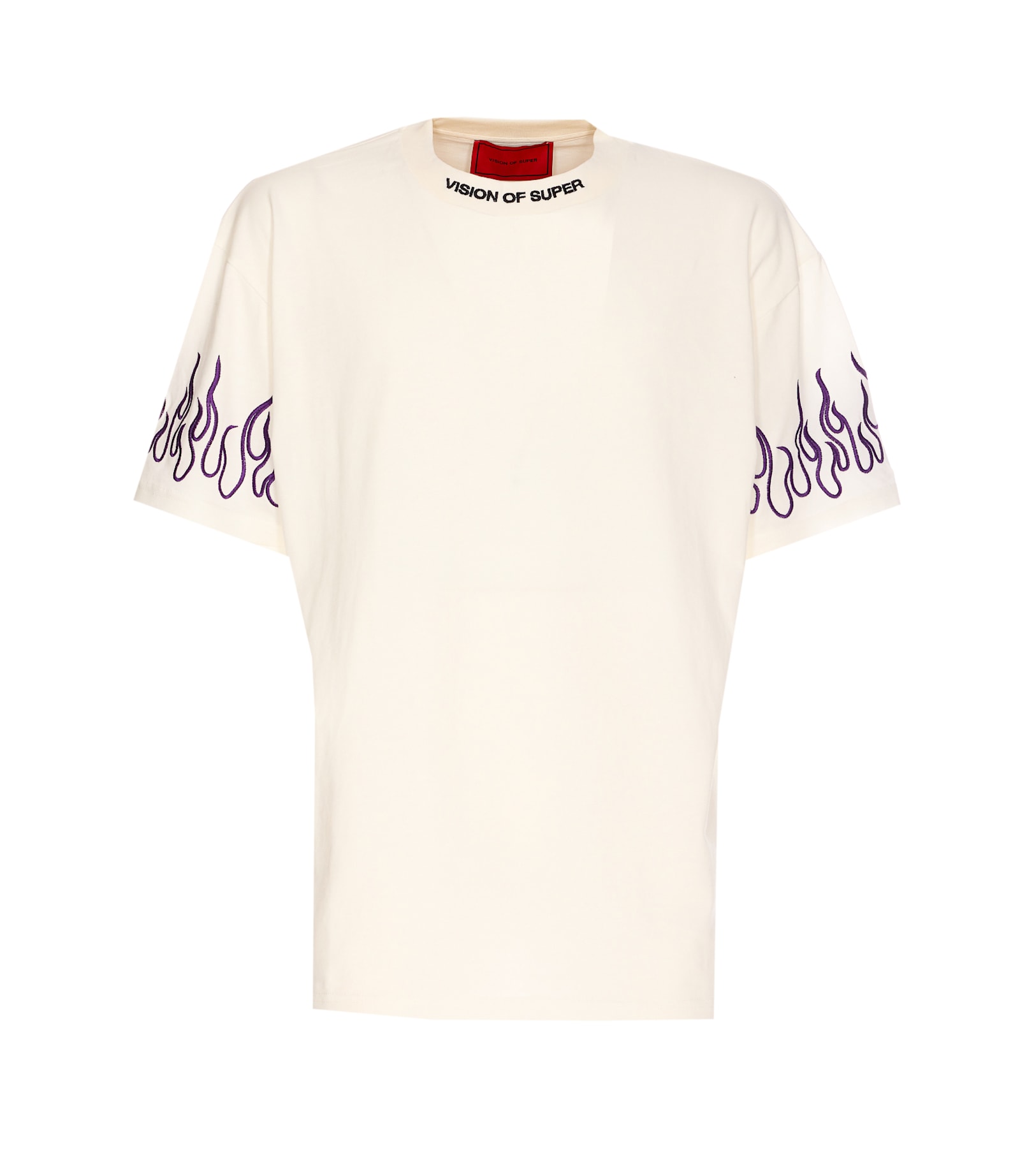 Vision of Super T-shirt With Embroidered Flames And Logo