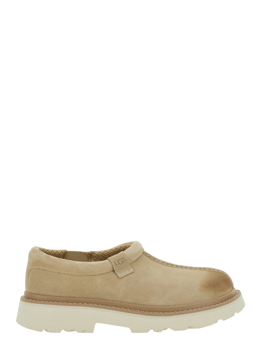 UGG tasman Beige Mule With Raised Sole In Suede Man