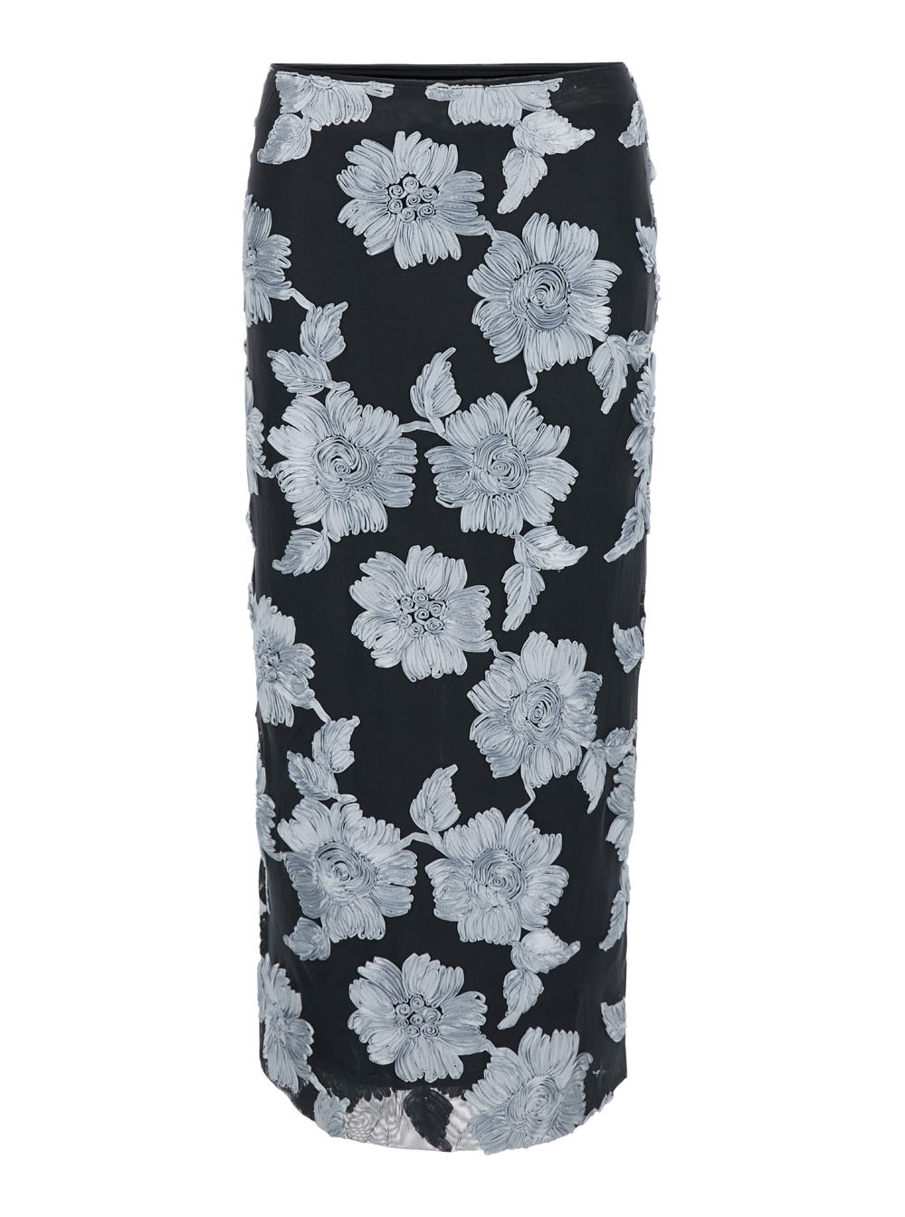 Rotate by Birger Christensen Flower Mesh Pencil Skirt