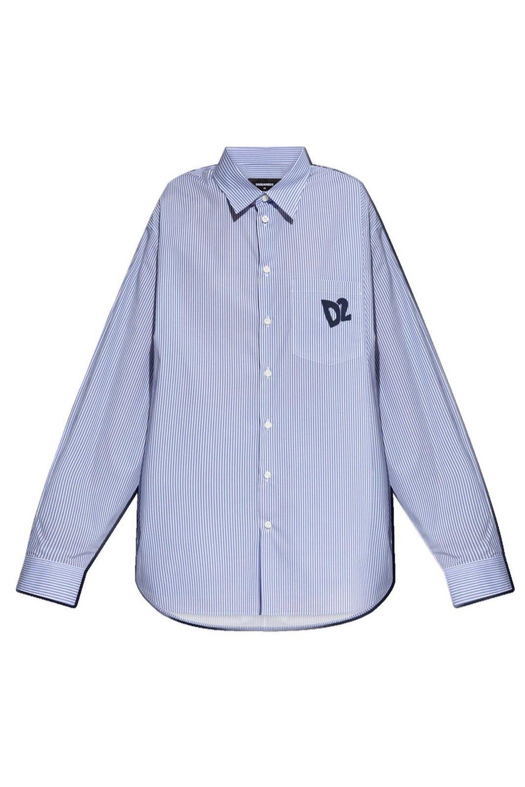 Dsquared2 Summer Lovers Oversized Pinstripe Shirt