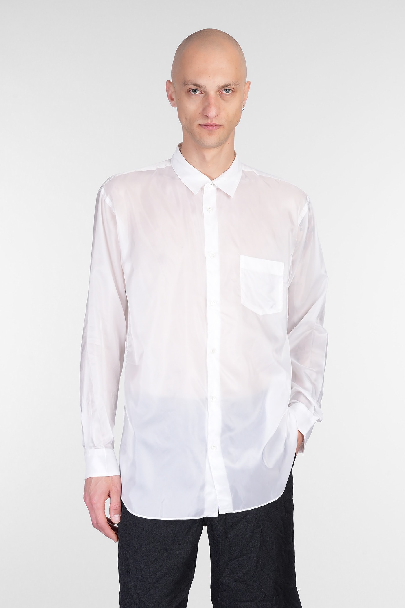 Comme des Garçons Shirt Shirt In White Polyamide Polyester