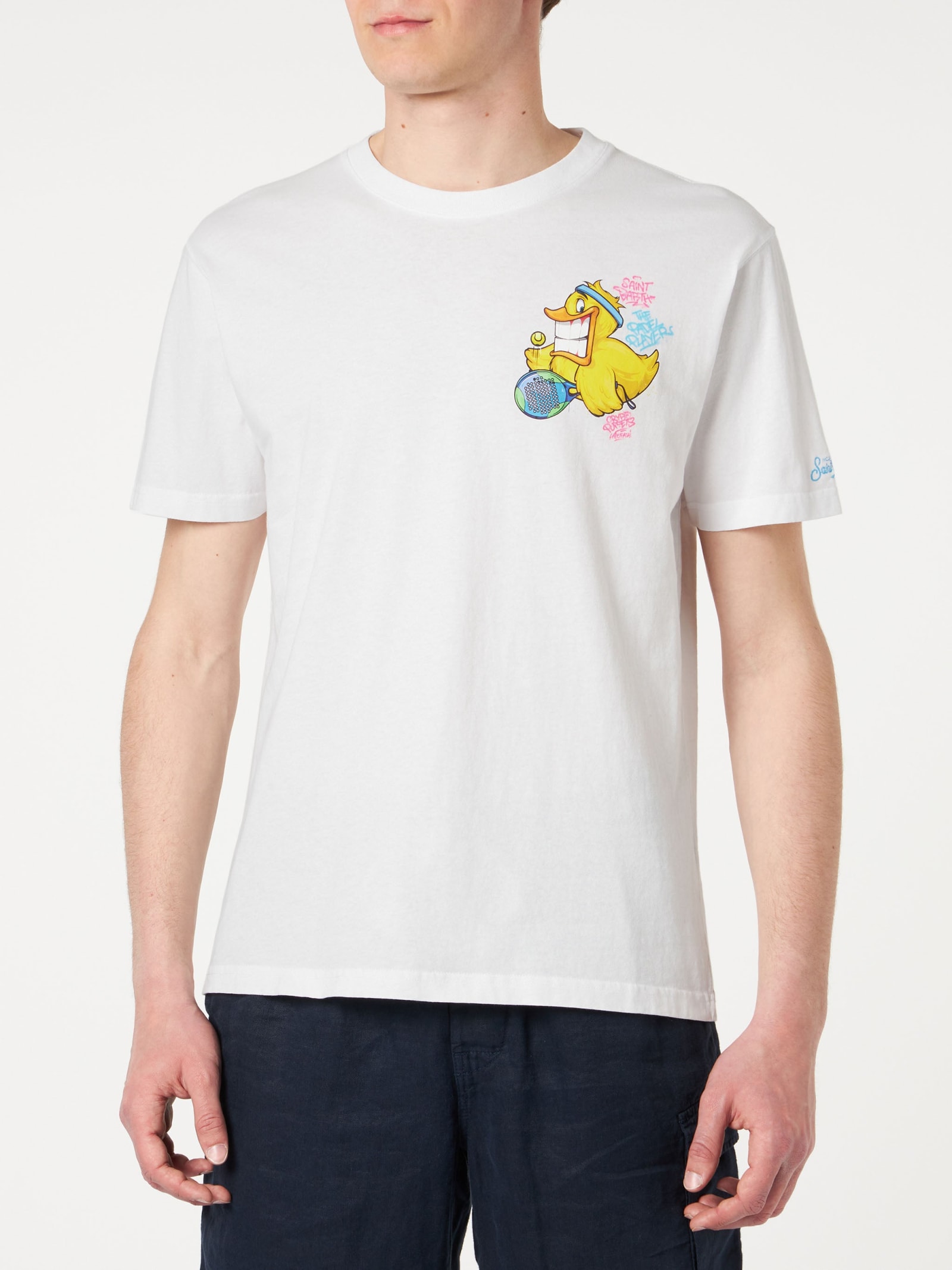 MC2 Saint Barth Man T-shirt With Crypto Duck Print Crypto Puppets Special Edition