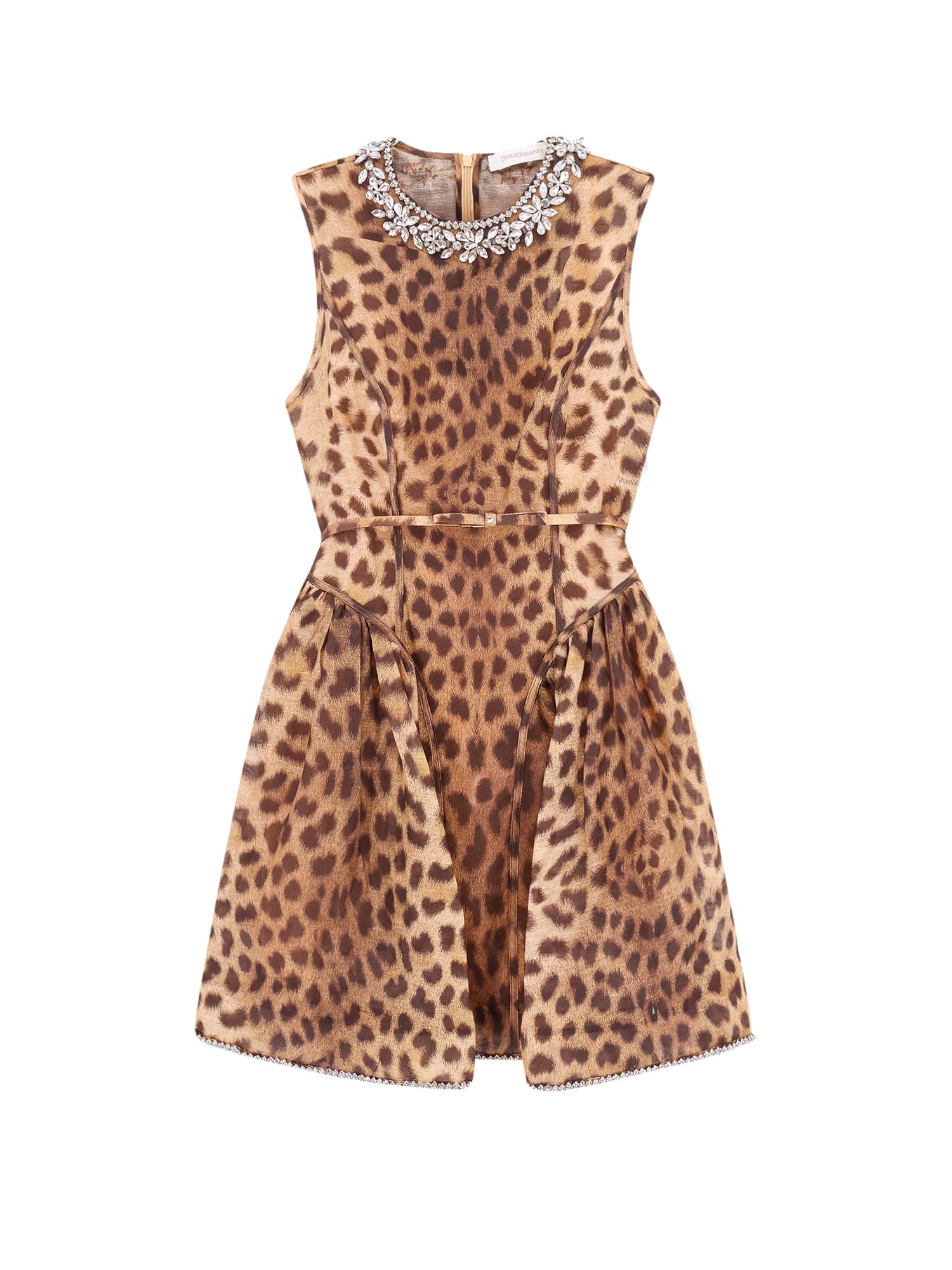 Zimmermann Printed Linen Blend Crush Mini Dress