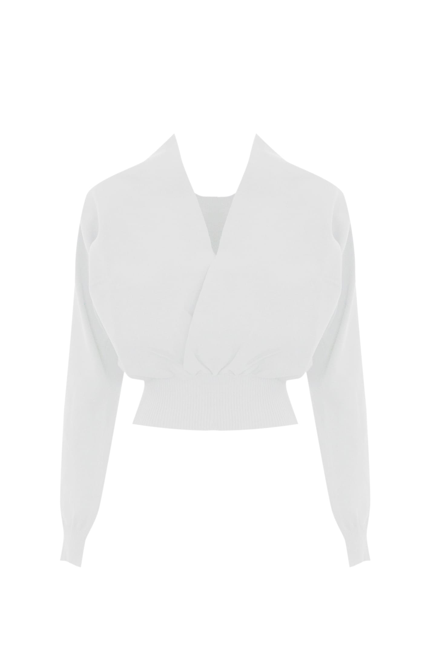 Liviana Conti Crossover Sweater In Technical Nylon