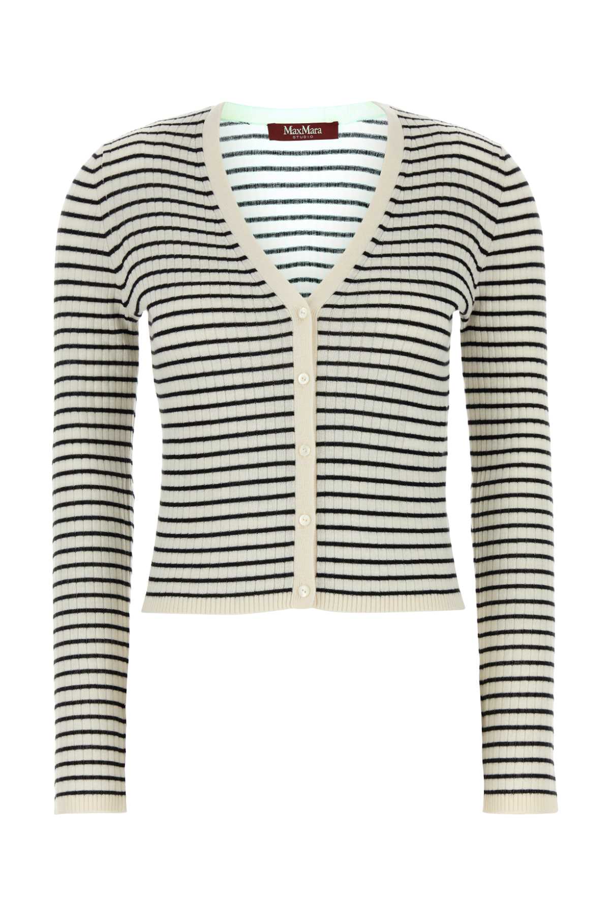 Max Mara Studio Embroidered Silk Blend Trieste Cardigan