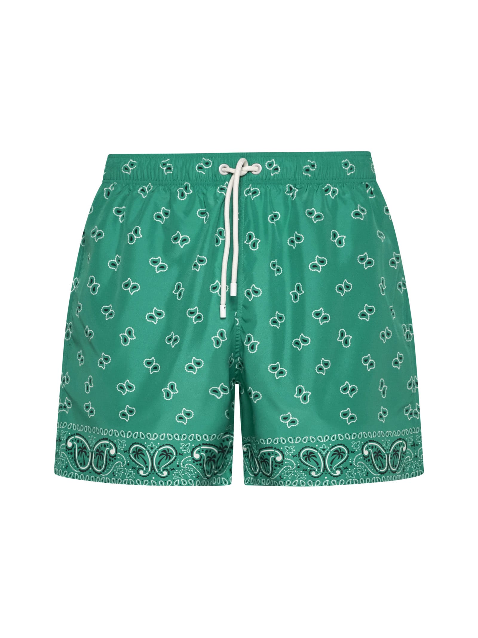 Palm Angels Swim Shorts With Bandana Monogram