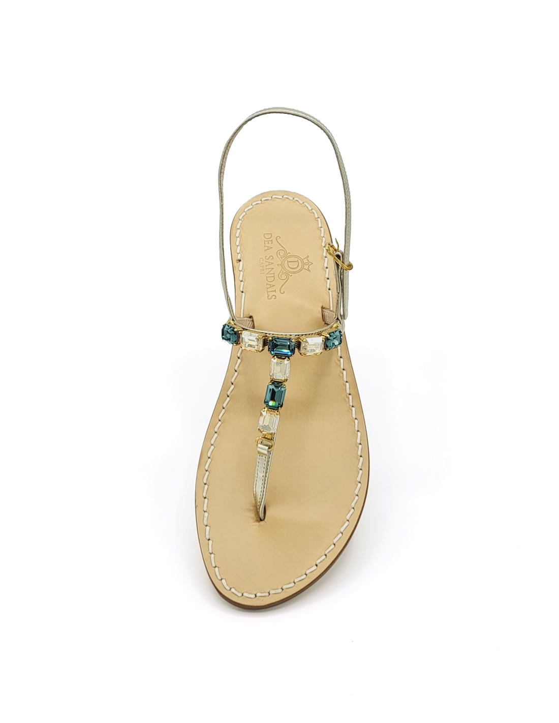 Dea Sandals Sibilla Green Amber Jewel Sandals