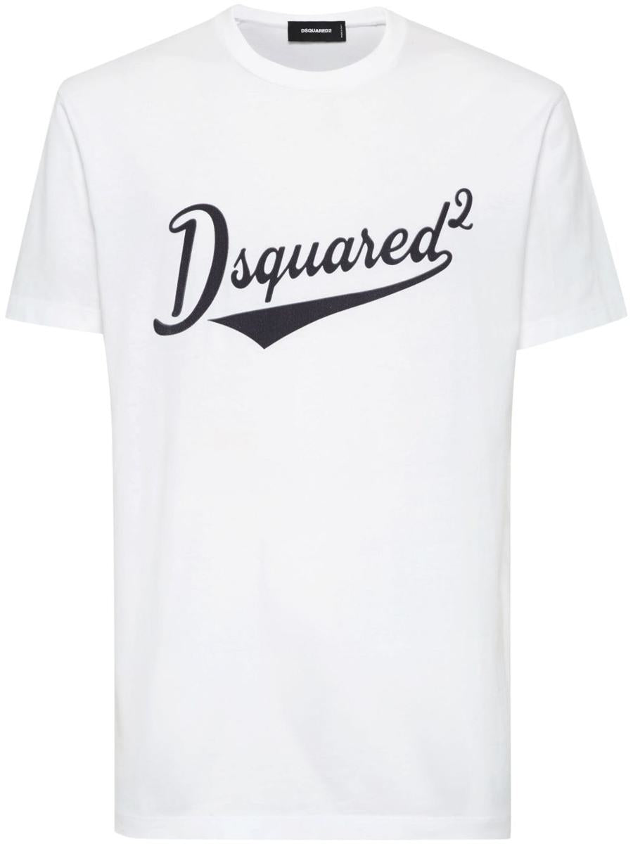 DSQUARED2 White Cotton T-Shirt With Logo