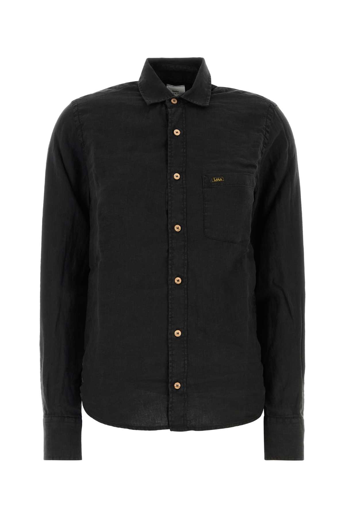 Lois Black Linen Lucas Shirt