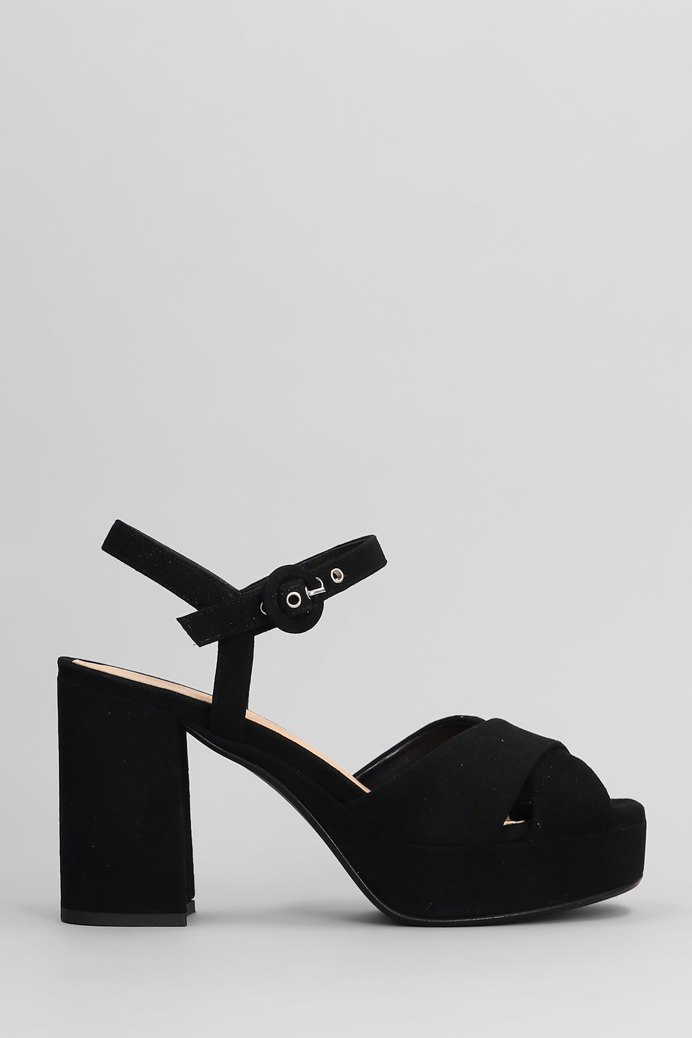 Julie Dee Sandals In Black Suede