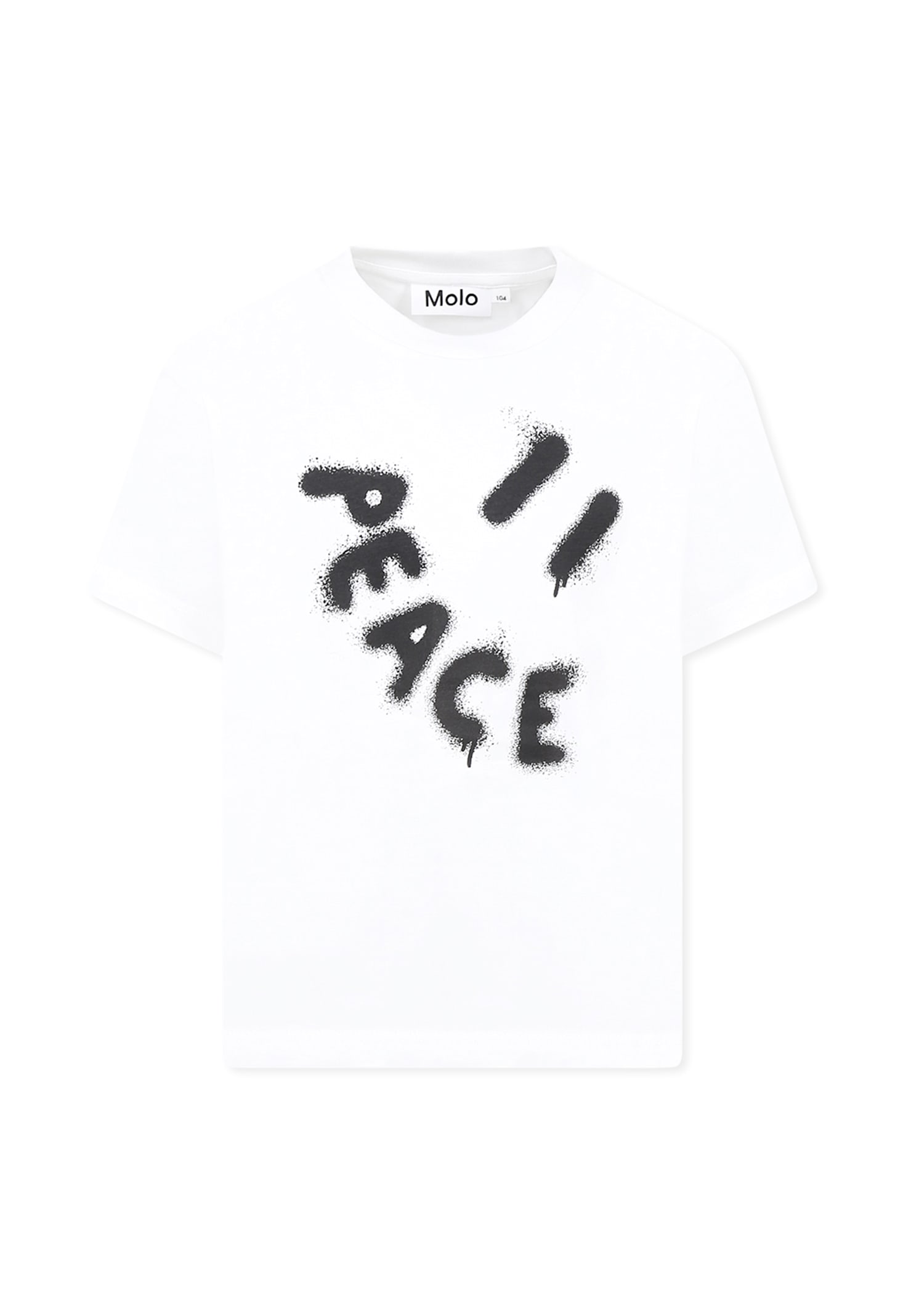 Molo White T-shirt For Boy With Smiley