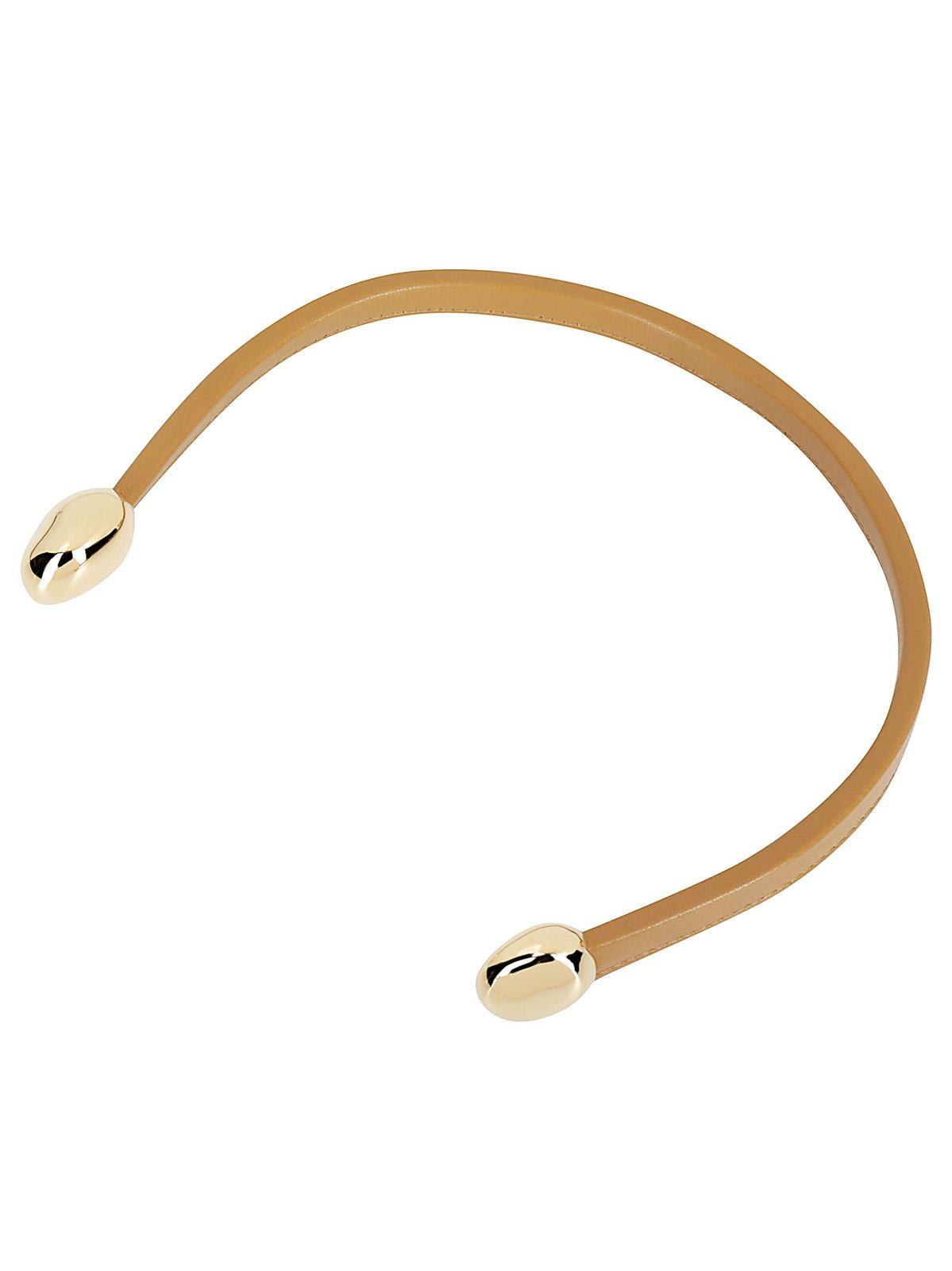 Bottega Veneta Leather Open Necklace