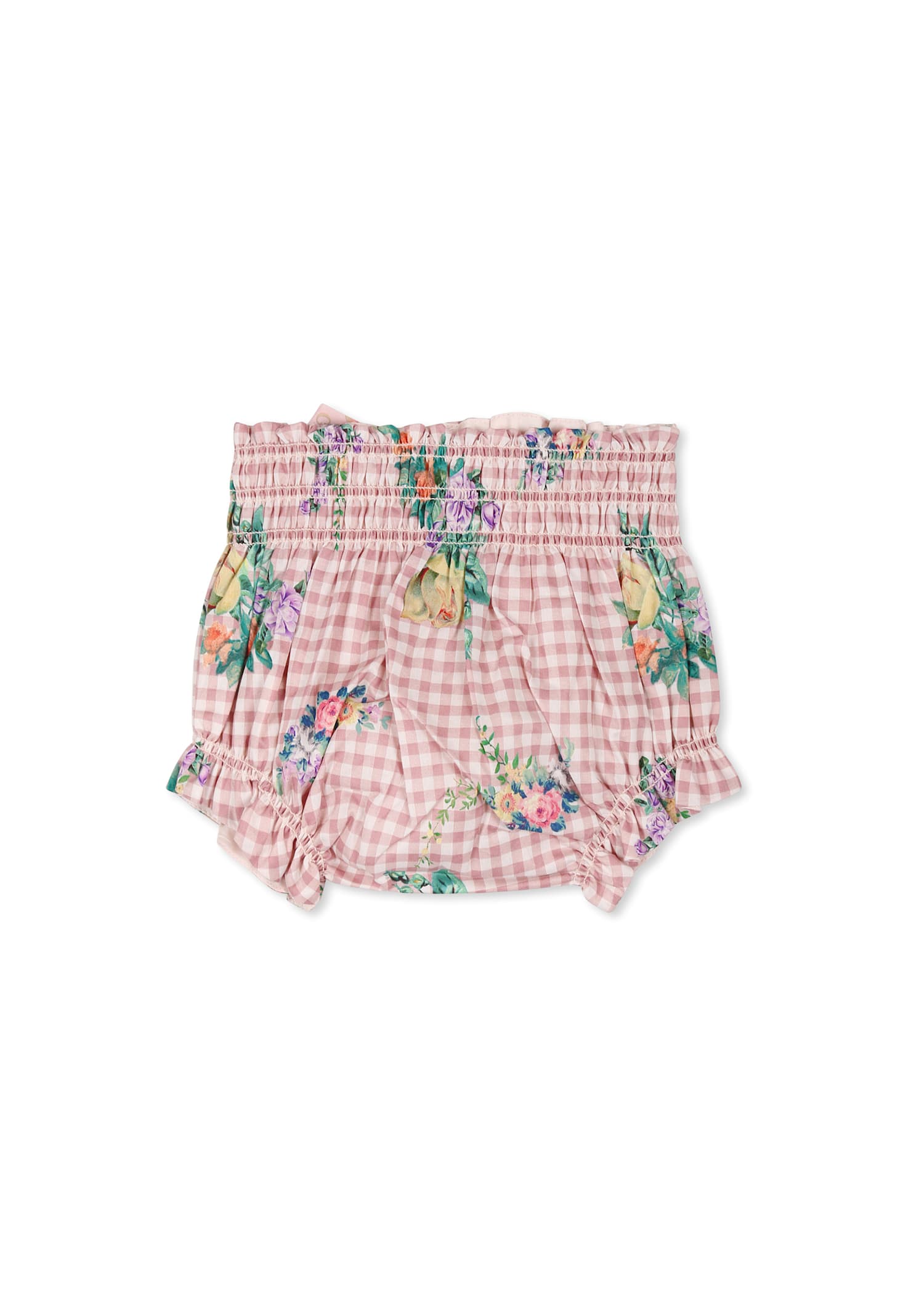 Camilla Pink Shorts For Baby Girl With Floral Print