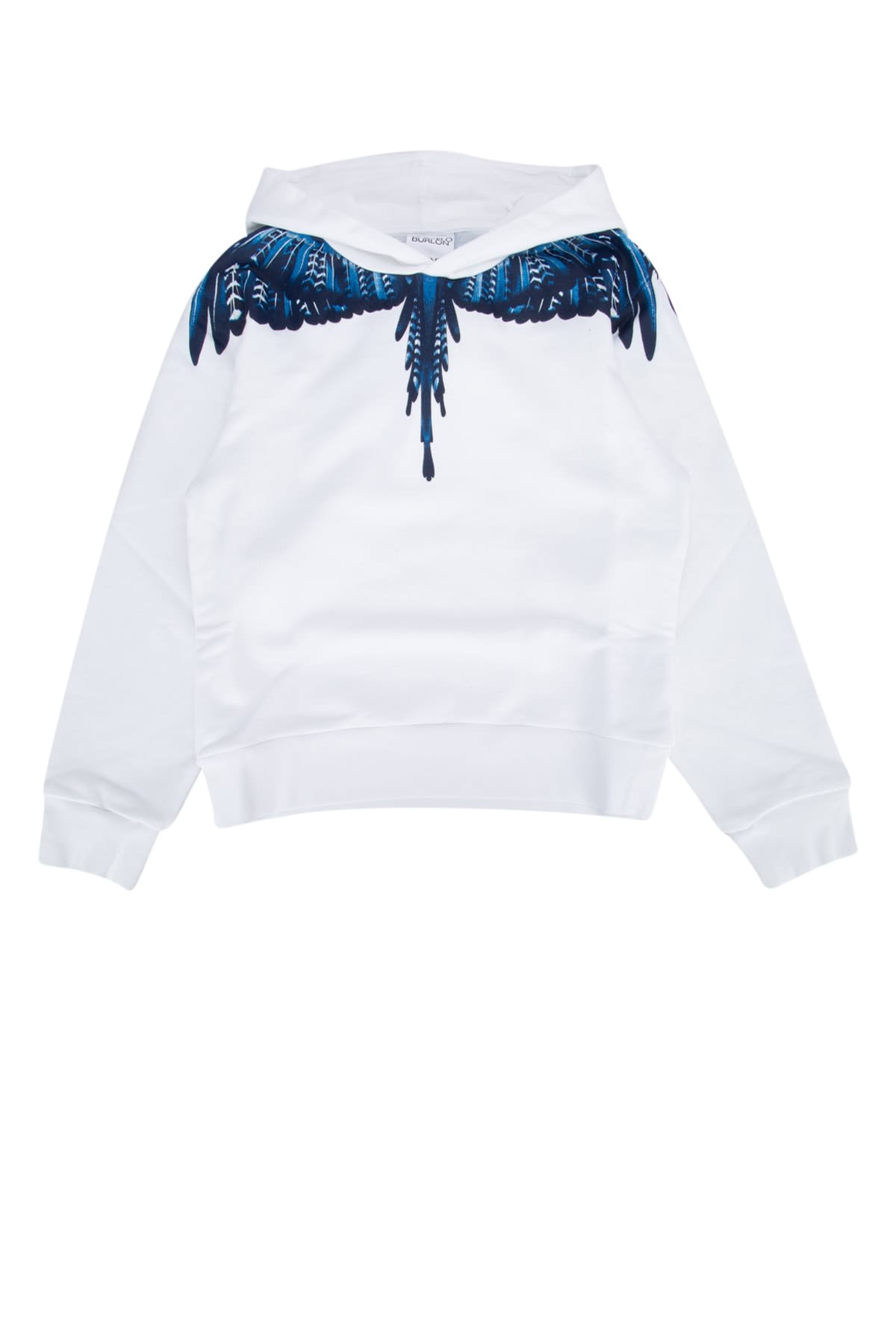 Marcelo Burlon Grizzly Wings Regular Hoodie White Blue