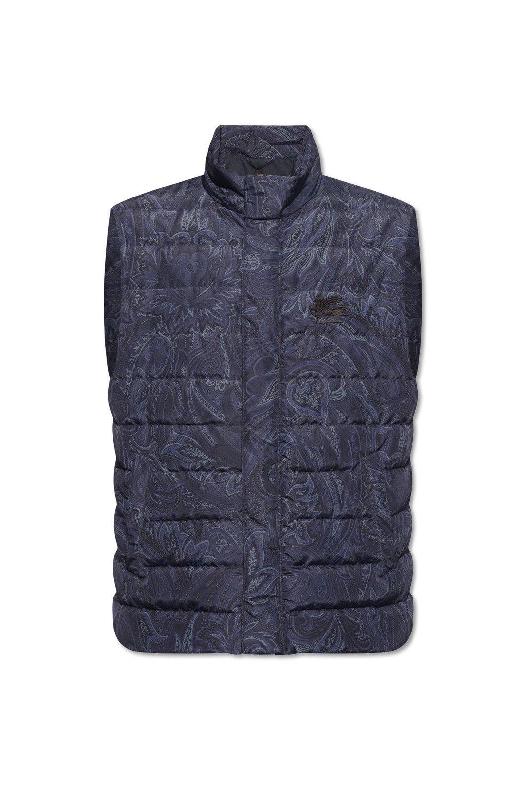Etro Paisley Printed Quilted Down Vest