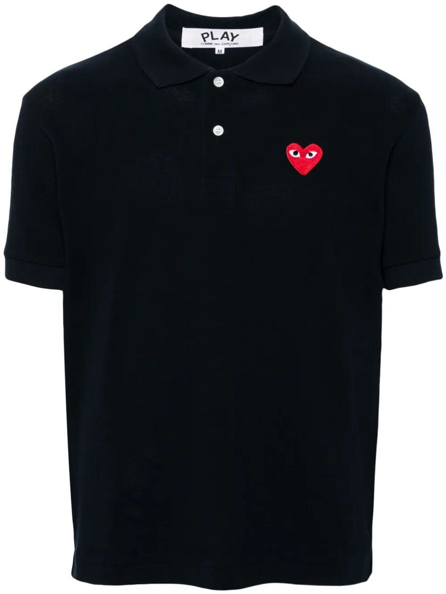 Comme Des Garçons Play Red Heart Cotton Polo Clothing