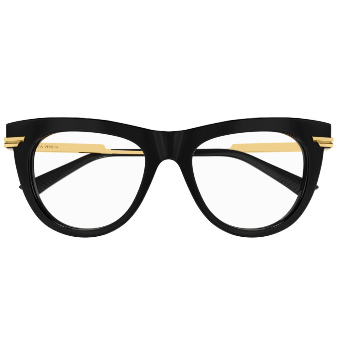 Bottega Veneta Eyewear Bv1297o001 Black Gold Transparen