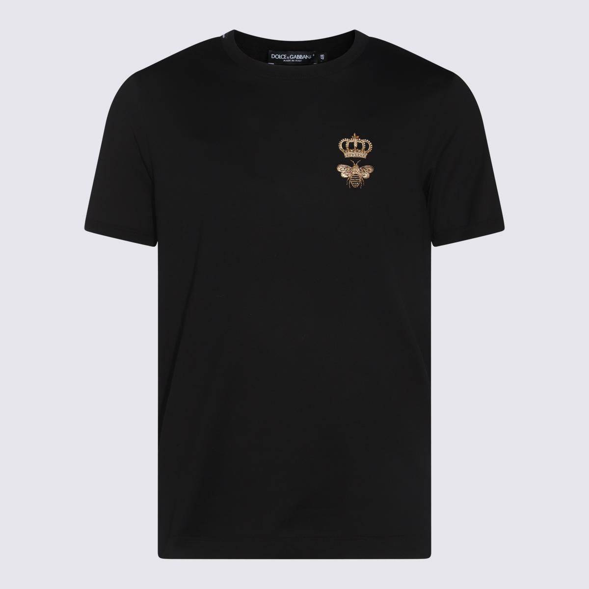Dolce & Gabbana Black Cotton T-Shirt