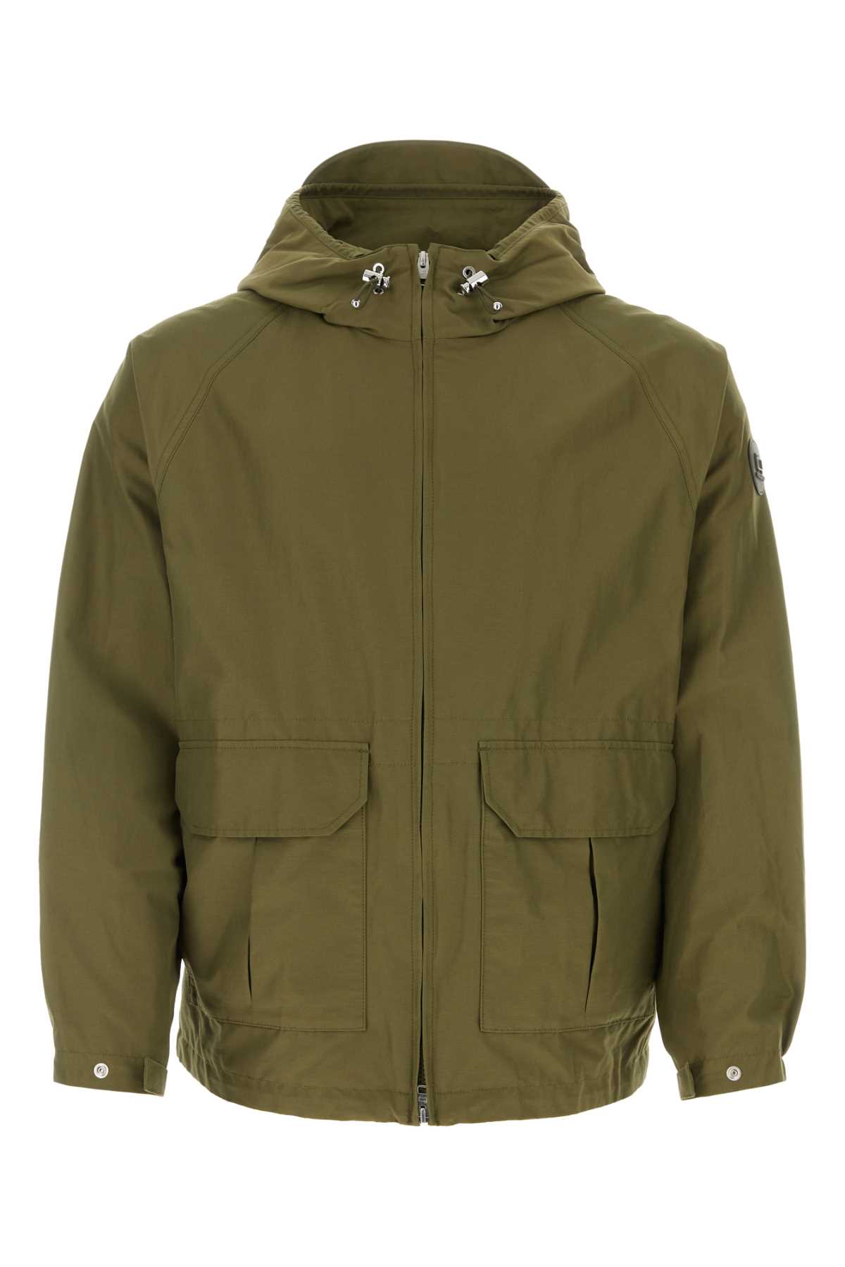 Woolrich Army Green Cotton Blend Cruiser Jacket