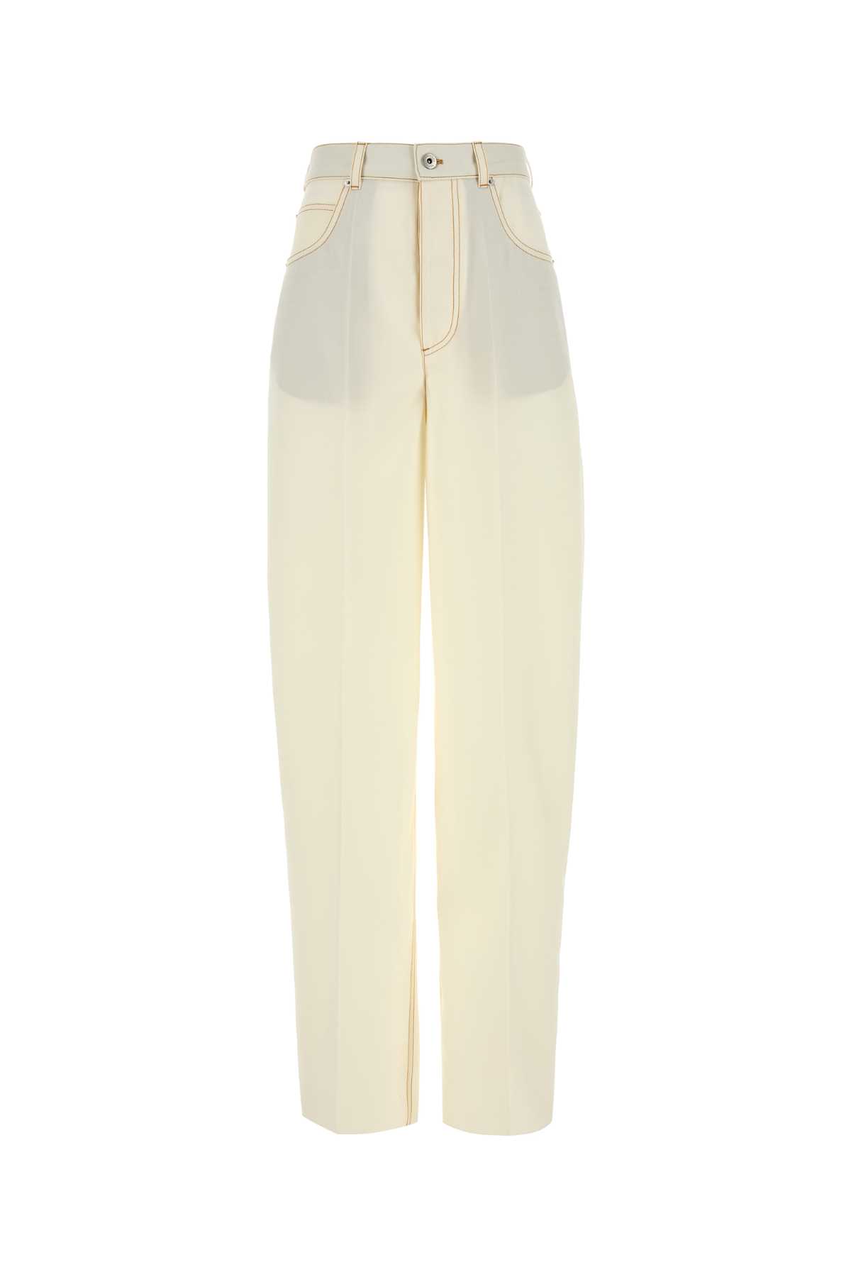Bottega Veneta White Wool Pant