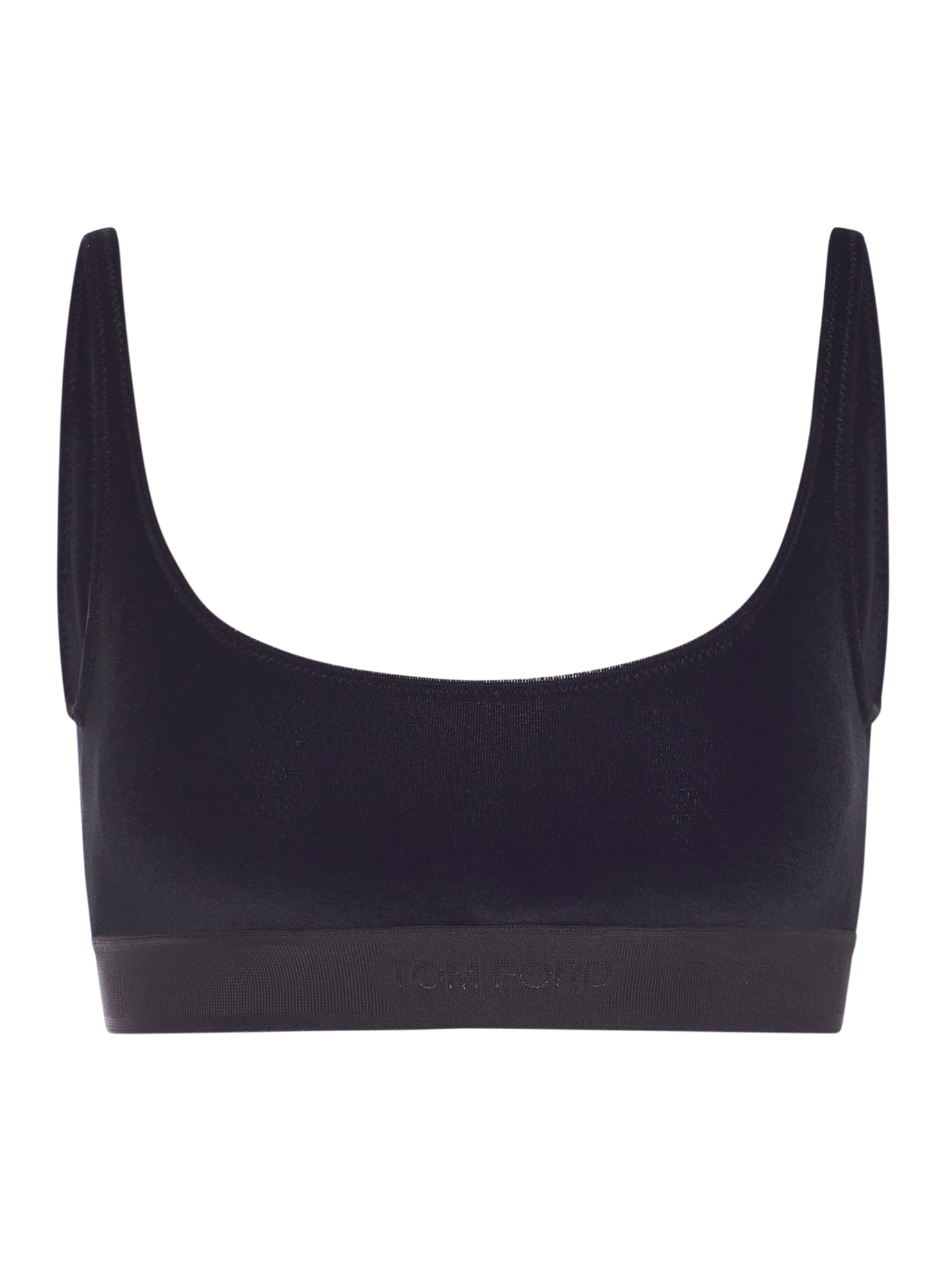 SPORTY VELVET TOP WITH LOGO BAND - Tom Ford - Woman