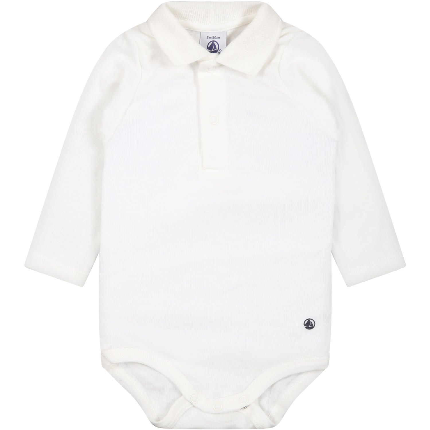 Petit Bateau Ivory Body For Babies With Logo