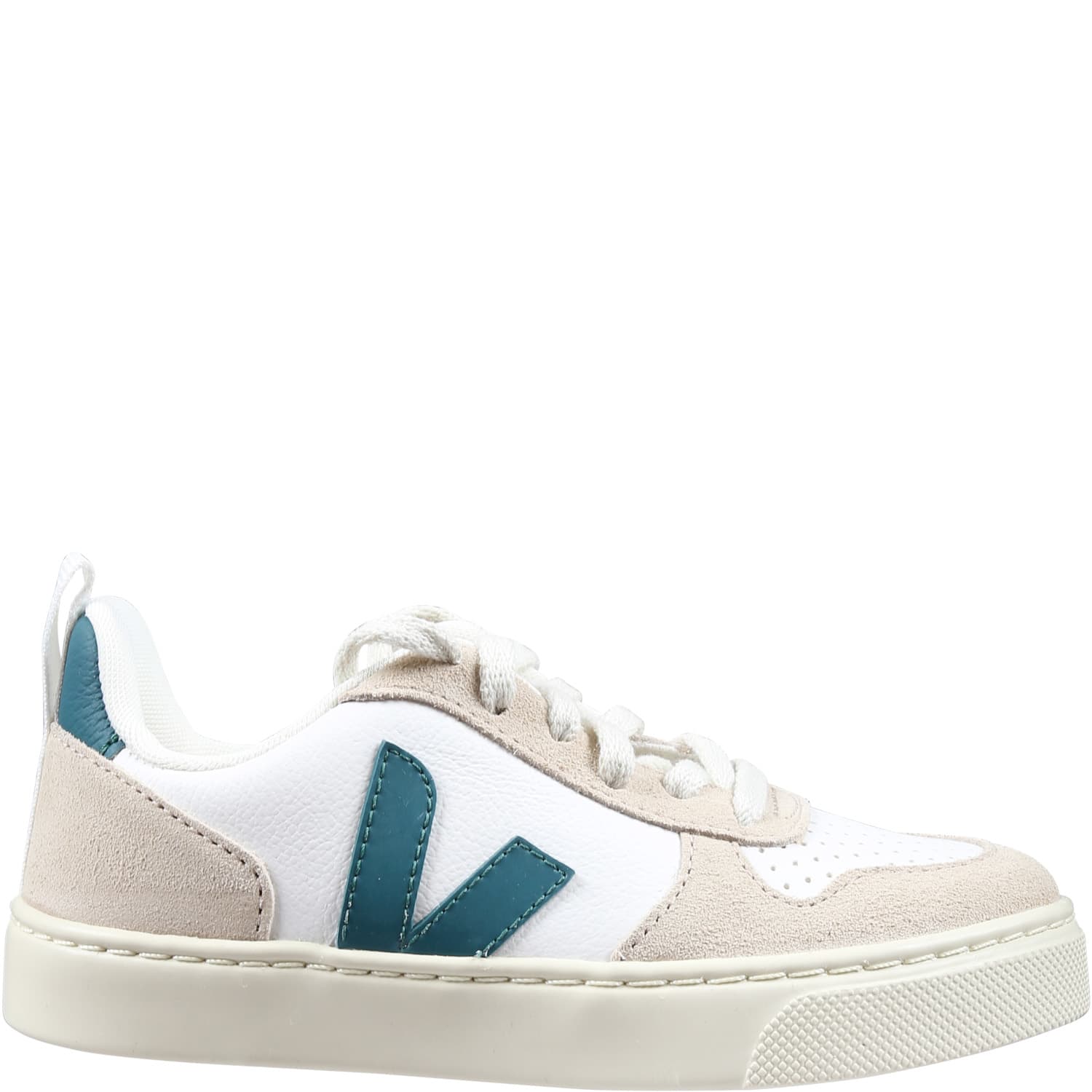 Veja White Sneakers For Kids With Logo