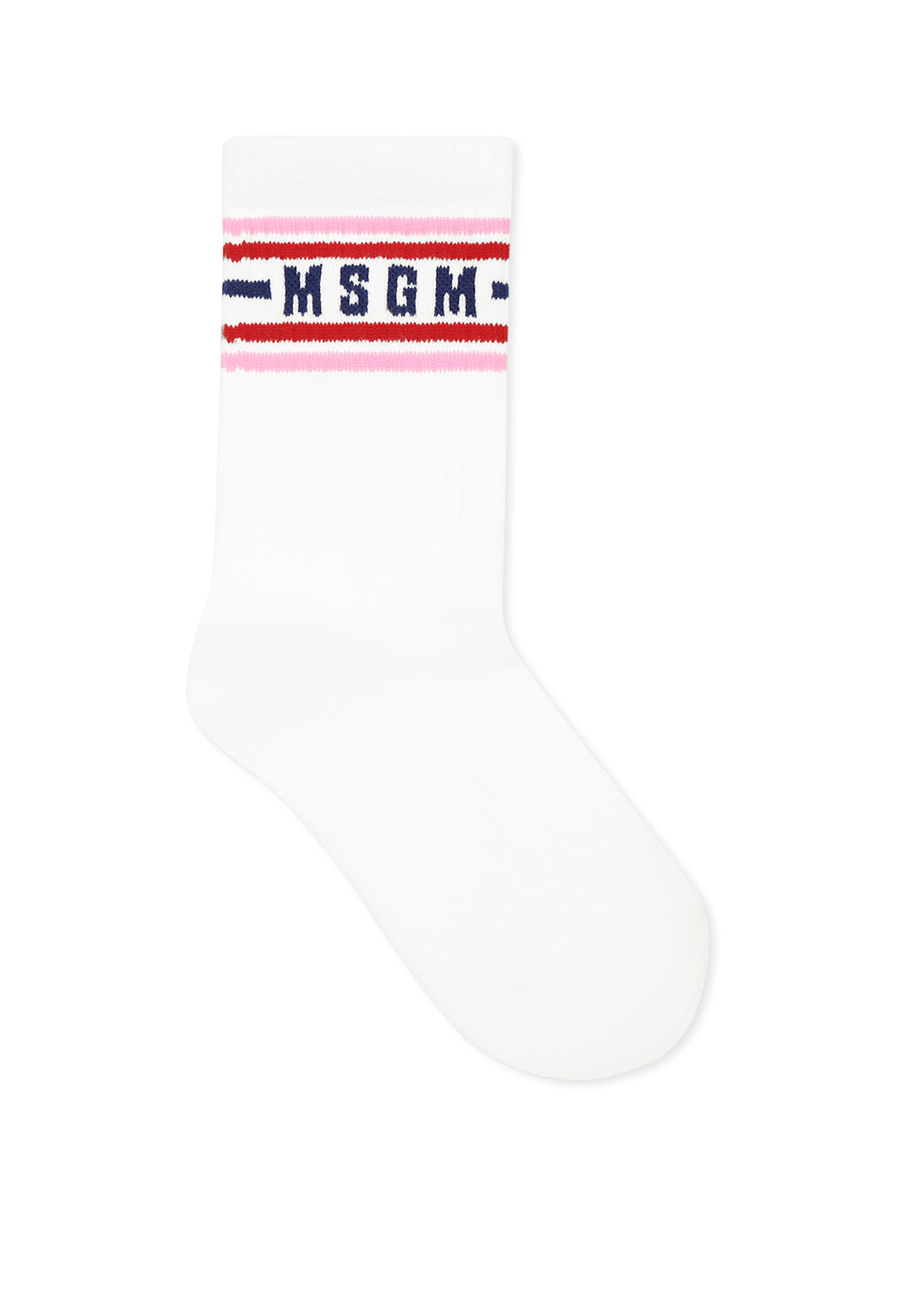 MSGM White Socks For Kids With Logo