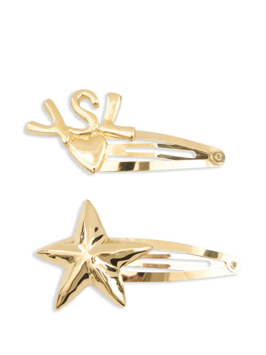 Saint Laurent Cassandre Metal Hair Clips Accessories