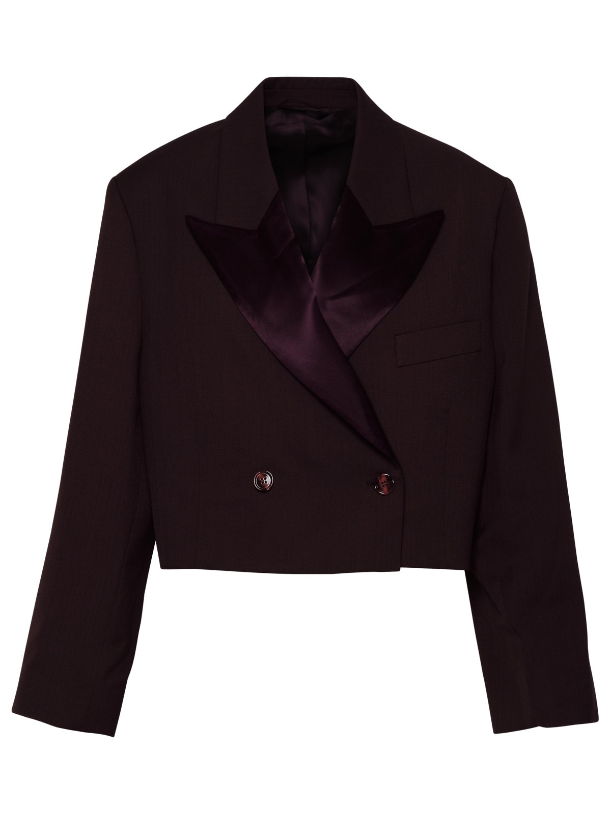 Acne Studios Burgundy Wool Blend Blazer