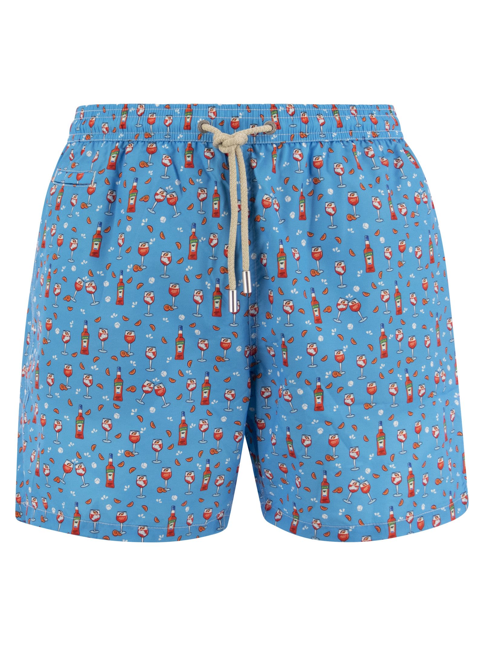 MC2 Saint Barth Lightweight Fabric Swim Boxer Shorts With Print