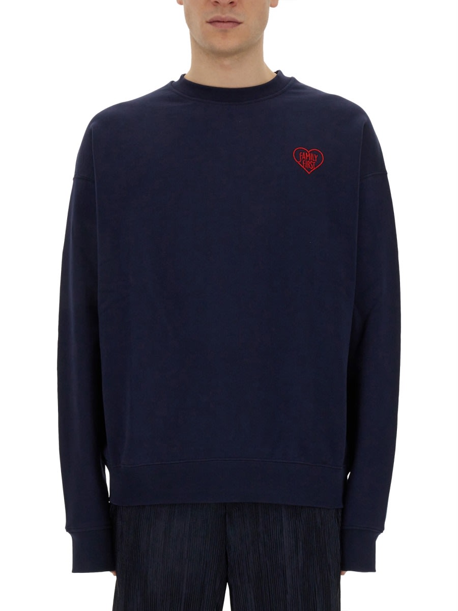 Family First Milano Sweatshirt With Heart Embroidery