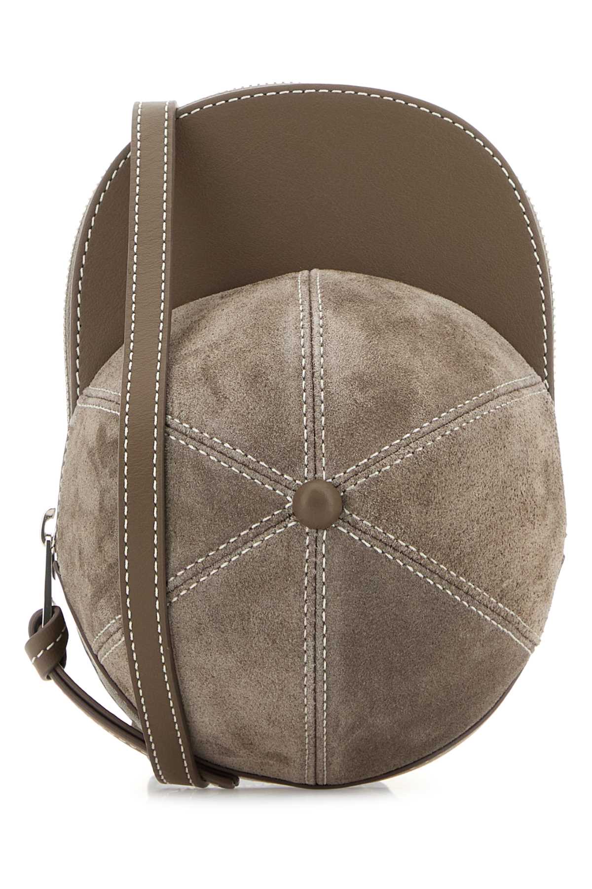 J. W. Anderson Dove Grey Suede Medium Cap Crossbody Bag