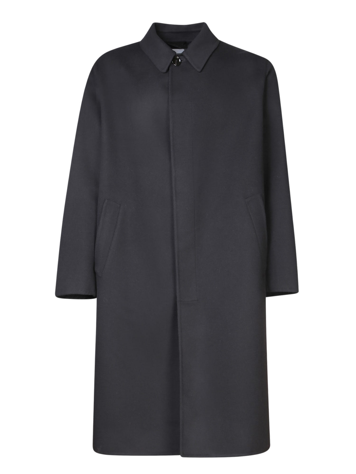 Lardini Double Wool Black Coat