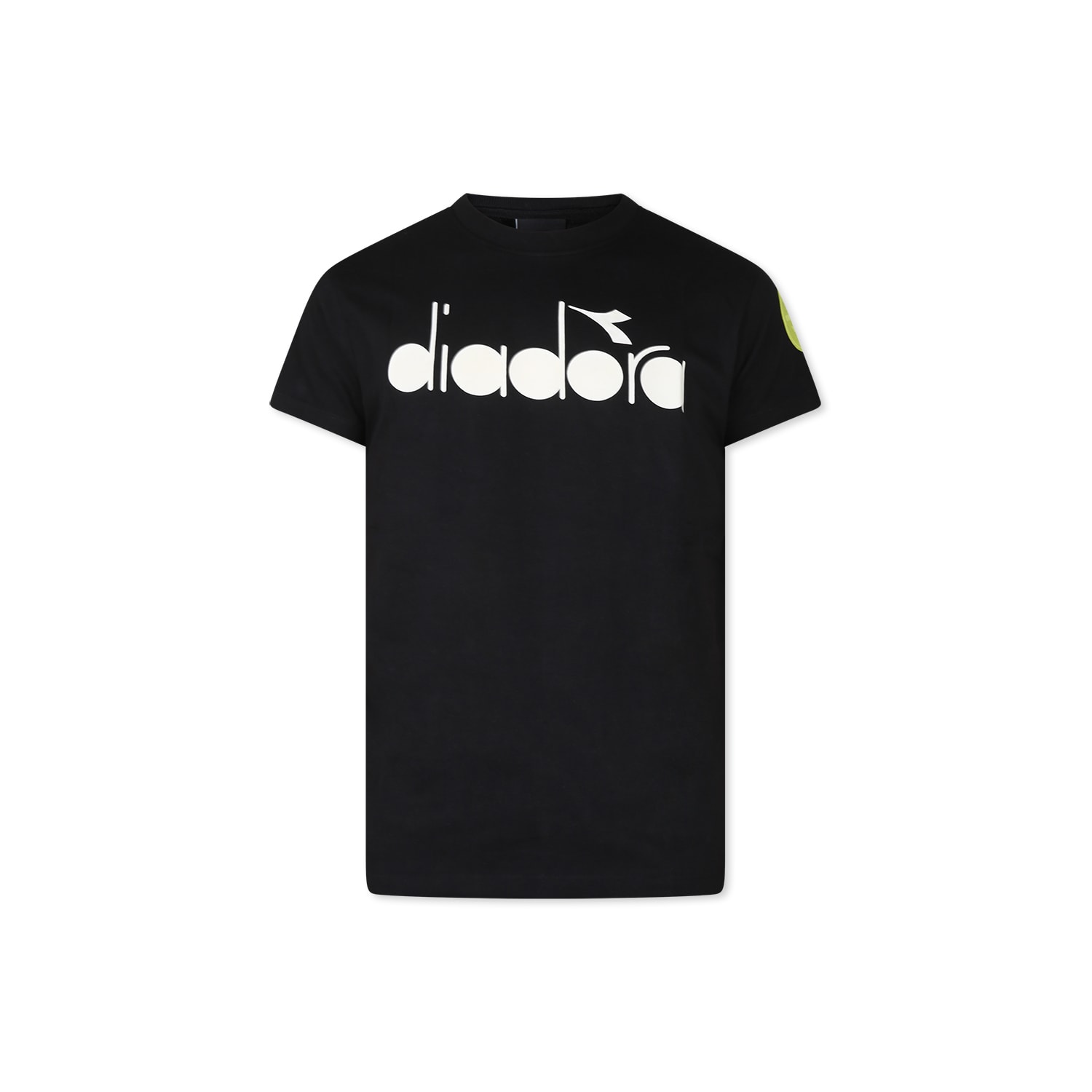 Diadora Black T-shirt For Boy With Logo
